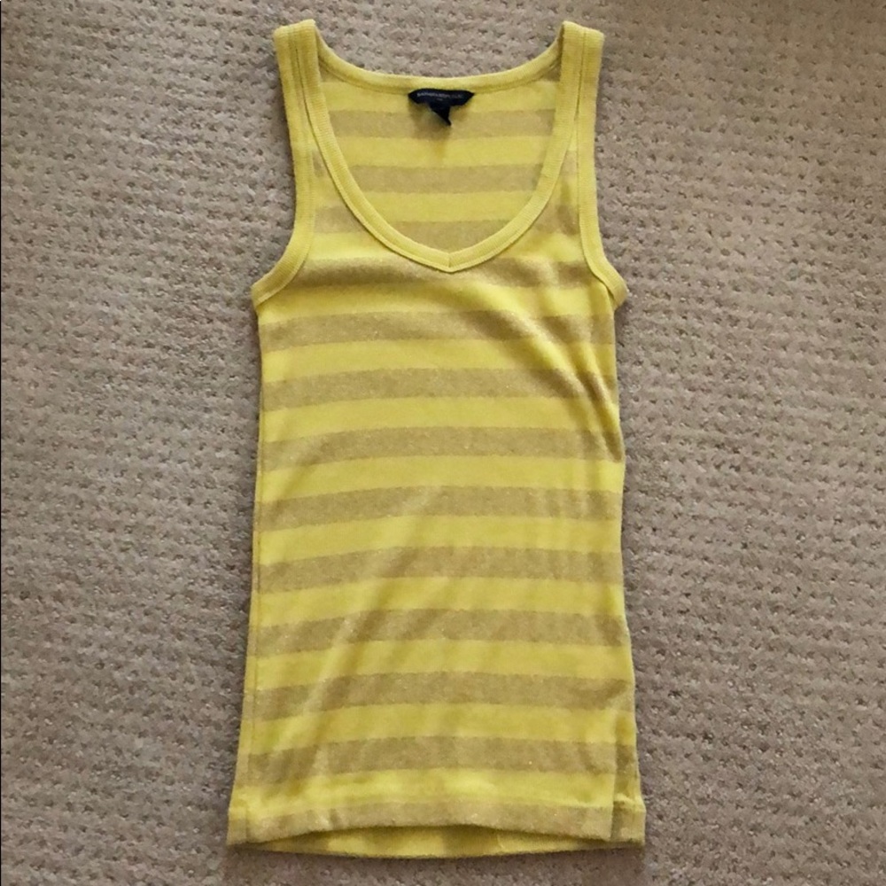 Banana Republic Strip Glitter Tank Top